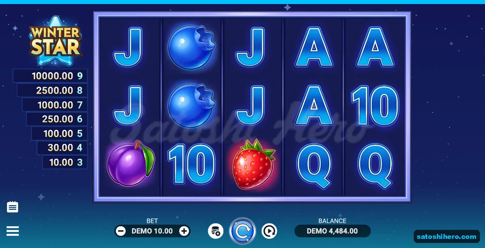 Settled fruit and letters board with 10.00 bet
