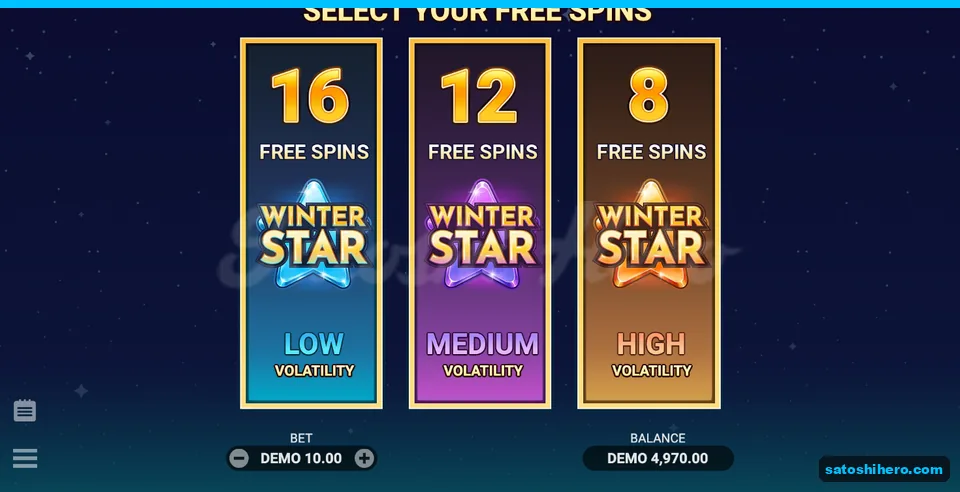 4,970.00 balance beside three free spin cards