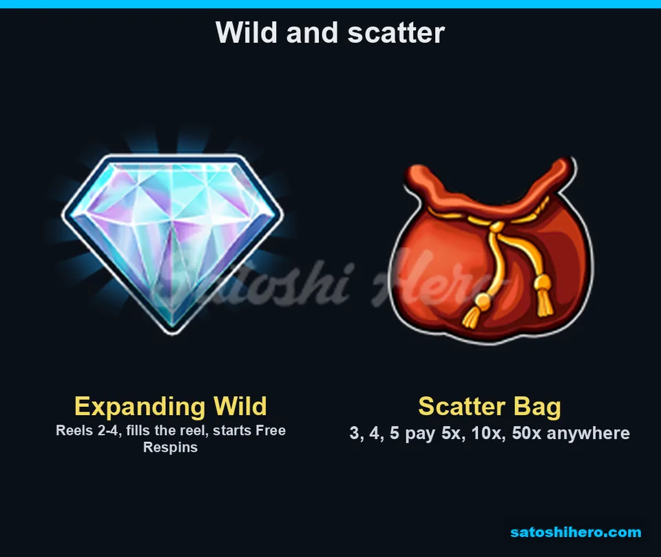 Diamond wild and red scatter bag displayed