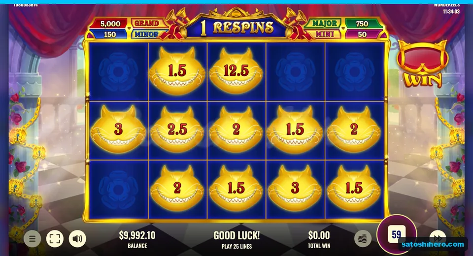 Respins underway with eleven golden coins and one respin left
