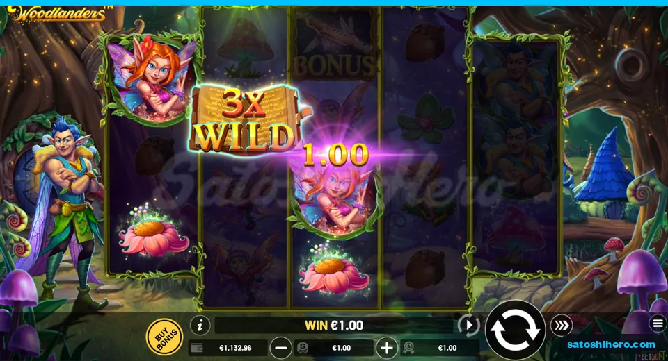 $1.00 win shown beside a 3x Wild