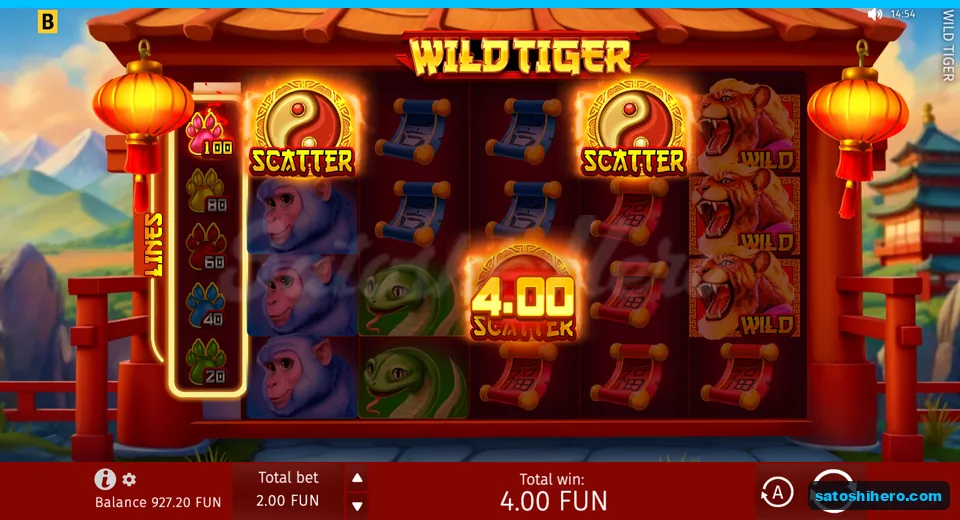 Win panel with three scatters and stacked wilds