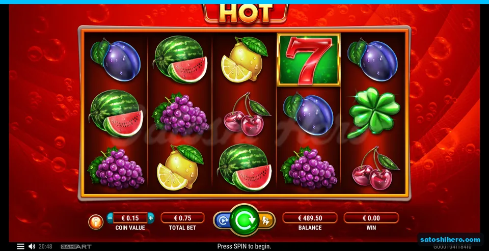$489.50 balance beneath a settled five-by-three fruit board