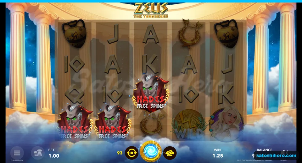 Three Hades portraits aligned on the reels